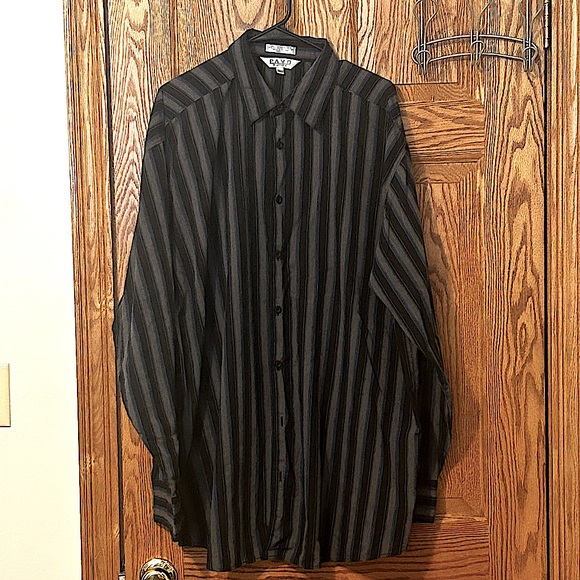 ⭐️3 FOR $15⭐️ Men’s Pavo by La Strada Long Sleeve Button Down Striped Shirt - Picture 1 of 2
